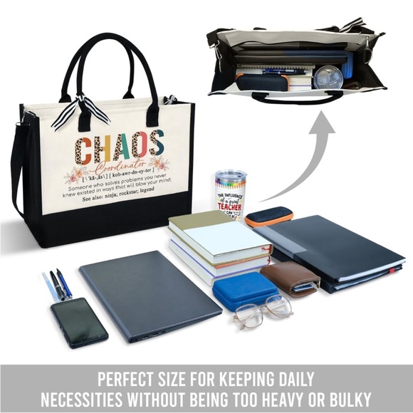 “Chaos Coordinator” Canvas Tote Bag NEW - Picture 3 of 7